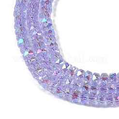 Electroplate Glass Beads Strands&nbsp;GLAA-Q105-03