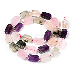 Natural Quartz Crystal & Amethyst & Rose Quartz & Prehnite Beads Strands&nbsp;G-T138-20