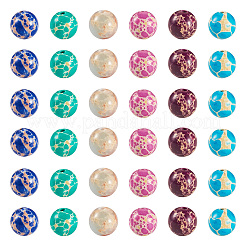 96Pcs 6 Styles Dyed Natural and Synthetic Imperial Jasper Dyed Beads&nbsp;G-TA0002-40