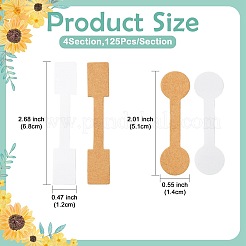 500Pcs 4 Styles Folding Blank Paper Jewelry Price Tags&nbsp;CDIS-FS0001-33