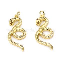 Brass Micro Pave Cubic Zirconia Pendants&nbsp;KK-E068-VB002