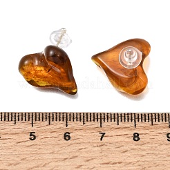 Resin Stud Earrings&nbsp;EJEW-G466-16G