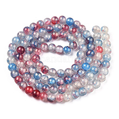 Baking Paint Crackle Glass Bead Strands&nbsp;DGLA-R053-04H