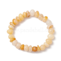 Natural Topaz Jade Beaded Stretch Bracelets for Unisex&nbsp;BJEW-JB12068-01