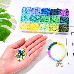 2250Pcs 15 Colors Handmade Polymer Clay Beads&nbsp;CLAY-YW0001-25A