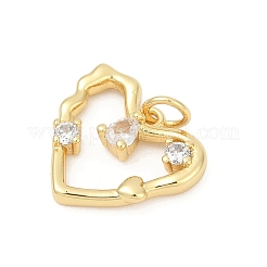 Brass Pave Cubic Zirconia 
Pendants&nbsp;KK-U062-64G