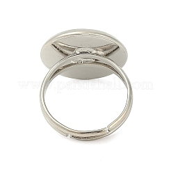 Adjustable Brass Ring Components&nbsp;KK-J110-P-NF