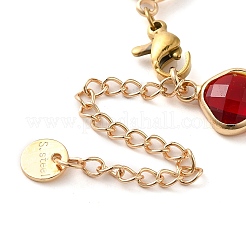 Colorful Glass Link Chain Bracelets&nbsp;BJEW-B075-02