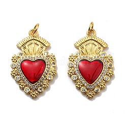 Rack Plating Brass Grade AAA Cubic Zirconia Pendants&nbsp;LS-KK-D026-26G