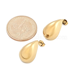 304 Stainless Steel Teardrop Stud Earrings&nbsp;EJEW-R008-01G