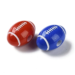 Spray Printed Opaque Acrylic European Beads&nbsp;SACR-P031-28B