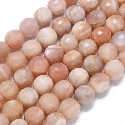 Natural Sunstone Beads Strands&nbsp;G-B165-A01-6mm