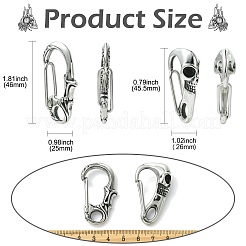 2Pcs 2 Styles 316 Surgical Stainless Steel Fittings with 304 Stainless Steel Key Ring&nbsp;FIND-CJ0005-41