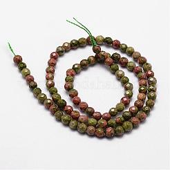 Natural Unakite Beads Strands&nbsp;G-D840-45-4mm
