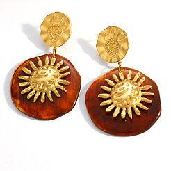 Resin Dangle Stud Earrings&nbsp;WG0BA8B-01