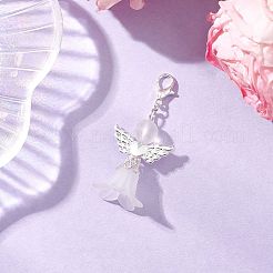 8Pcs Flower Angel Acrylic Pendant Decorations&nbsp;HJEW-JM03554