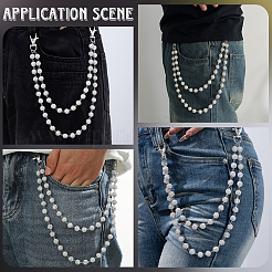 1Pc Polymer Clay Rhinestone Round Beads Trousers Chain&nbsp;AJEW-CY0002-45