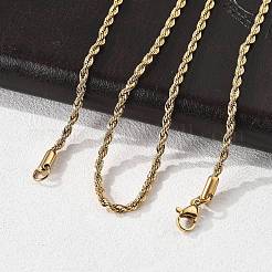 304 Stainless Steel Rope Chain Necklaces&nbsp;NJEW-E026-09G