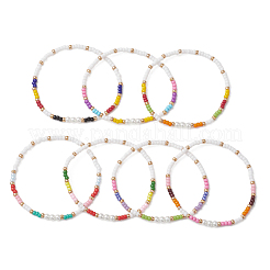 7Pcs Glass Seed Beads Stretch Bracelets for Women&nbsp;BJEW-MZ00280