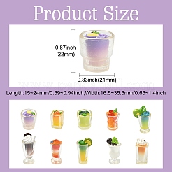 20Pcs 10 Styles Resin Cool Drink Miniature Display Decorations&nbsp;DJEW-CJ0001-22