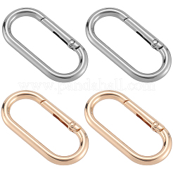 6Pcs 2 Colors Alloy Spring Gate Rings&nbsp;FIND-SP0001-23