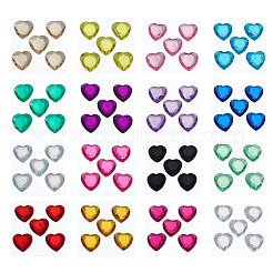 16 Sheets 16 Colors Transparent Acrylic Rhinestone Sticker&nbsp;DIY-GA0004-54