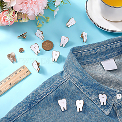 12Pcs Tooth Alloy Enamel Lapel Pin Backs for Backpack Clothes&nbsp;JEWB-FG0001-60