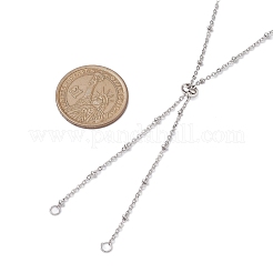 Non-Tarnish 304 Stainless Steel Satellite Chain Slider Necklace Making&nbsp;AJEW-JB01247-02