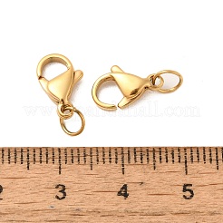 Ion Plating(IP) 304 Stainless Steel Lobster Claw Clasps Hand Polished&nbsp;STAS-AB12-G-02