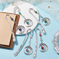 Alloy Moon Pendant Bookmark&nbsp;AJEW-JK00296