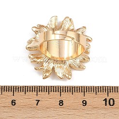 Flower Themes Alloy Adjustable Finger Rings Sets for Women&nbsp;RJEW-B071-03G