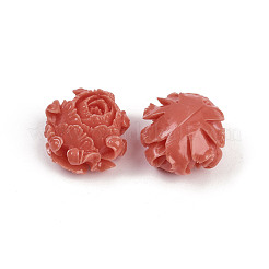 Dyed Synthetic Coral Carved Beads&nbsp;CORA-D035-01A