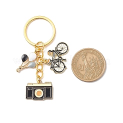 Hot Air Balloon/Camera/Bicycle Alloy Enamel Pendant Keychain&nbsp;KEYC-JKC00418