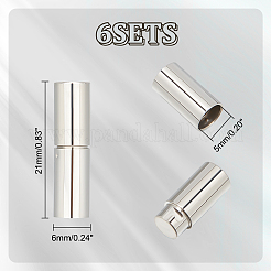 6 Sets 304 Stainless Steel Twist-in Bayonet Clasps&nbsp;STAS-UN0042-82