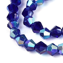 AB Color Plated Transparent Glass Beads Strands&nbsp;GLAA-G127-01-02O