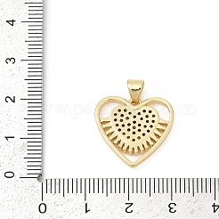 Brass Micro Pave Cubic Zirconia Pendants&nbsp;KK-U058-33G