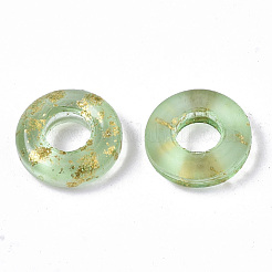 Transparent Spray Painted Glass European Beads&nbsp;GLAA-N035-04J