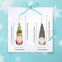10Pcs 2 Style Cloth Faceless Christmas Gnome Doll Pendant Decorations&nbsp;sgHJEW-SZ0001-09