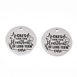Non-Tarnish 201 Stainless Steel Pendants&nbsp;LS-STAS-T064-38P-24