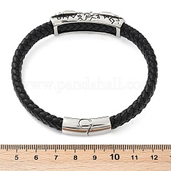 Braided Microfiber Leather Cord Bracelets&nbsp;BJEW-D304-09AS