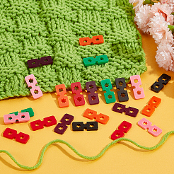 60Pcs 6 Colors Acrylic Knitted Hat Making Fastener Tool&nbsp;FIND-GA0004-05