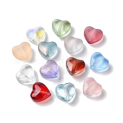 Transparent Smooth and Frosted Glass Beads&nbsp;GLAA-O023-14