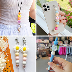 19Pcs 19 Styles Flower Food Grade Eco-Friendly Silicone Focal Beads&nbsp;SIL-BT0001-05