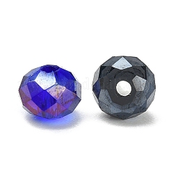 Electroplate Faceted Rondelle AB Color Plated Transparent Glass Beads&nbsp;GLAA-R152-4mm-M2