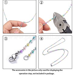 304 Stainless Steel Enamel Twisted Chains&nbsp;X-STAS-R100-40B