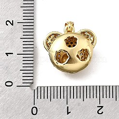 Brass Micro Pave Cubic Zirconia Pendants&nbsp;KK-P336-02A-G
