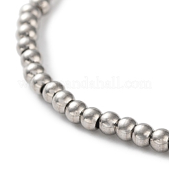 Non-Tarnish 316 Surgical Stainless Steel Round Beaded Stretch Bracelets&nbsp;BJEW-M305-01A-P