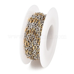 Two Tone 304 Stainless Steel Oval Link Chains&nbsp;CHS-P028-14A
