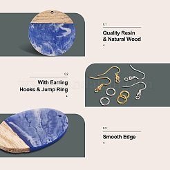 DIY Geometry Dangle Earring Making Kit&nbsp;DIY-TA0004-37