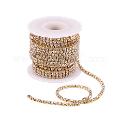 Brass Rhinestone Strass Chains&nbsp;CHC-T001-SS14-01C